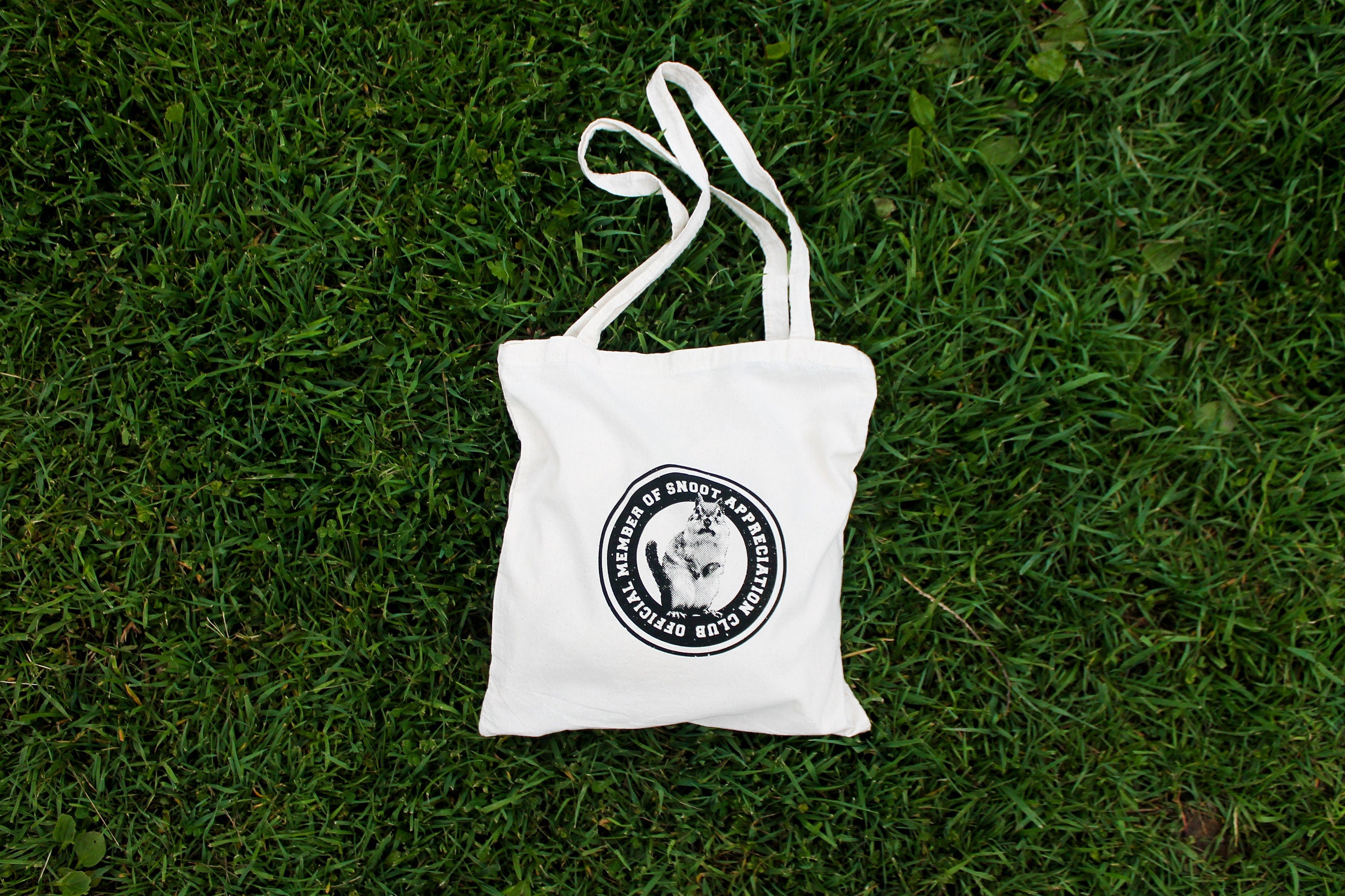 "Snoot Appreciation Club" Screen Printed Tote Bag