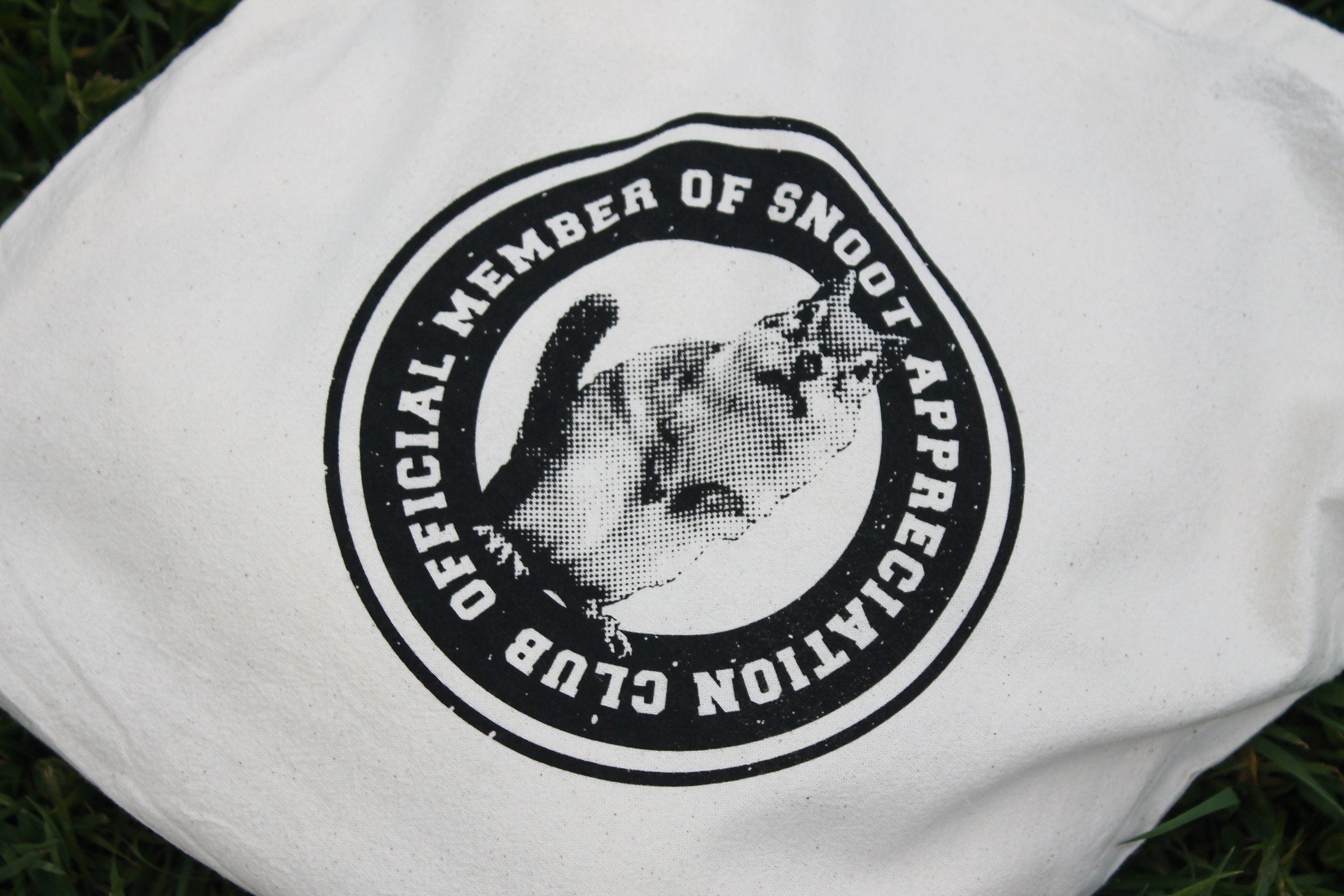 "Snoot Appreciation Club" Screen Printed Tote Bag