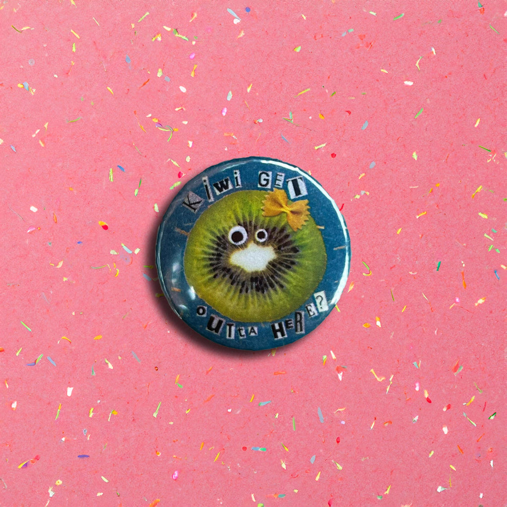 Fruit & Veggie Collage Pinback Button Set