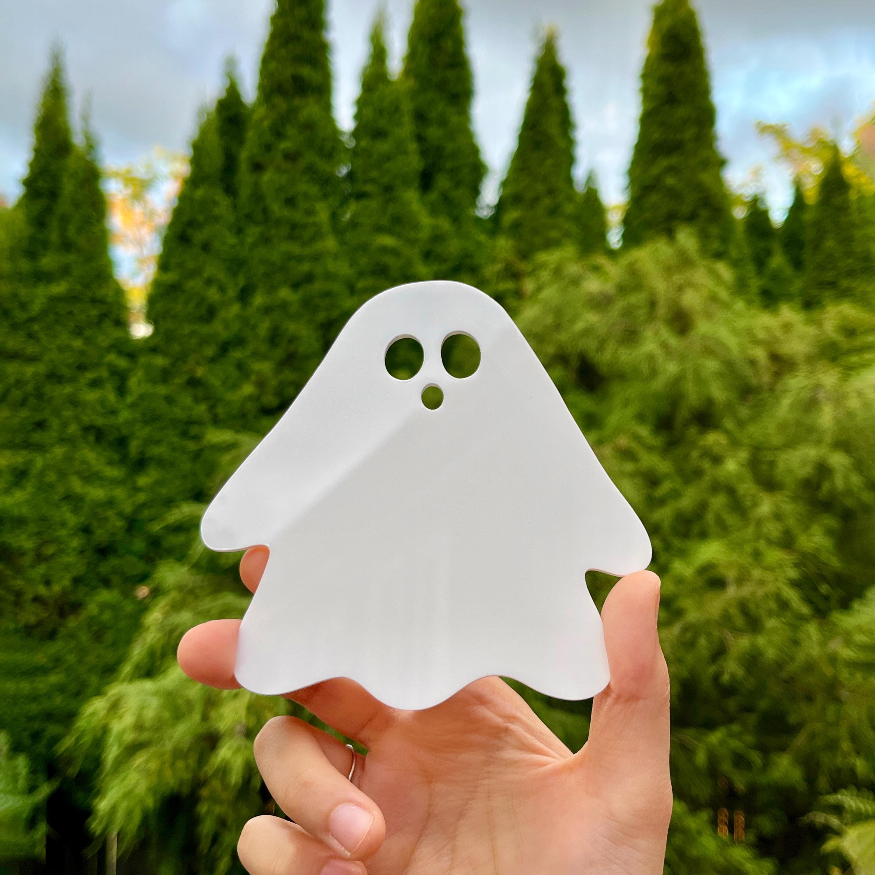 Spooky Ghost Acrylic Coaster Set