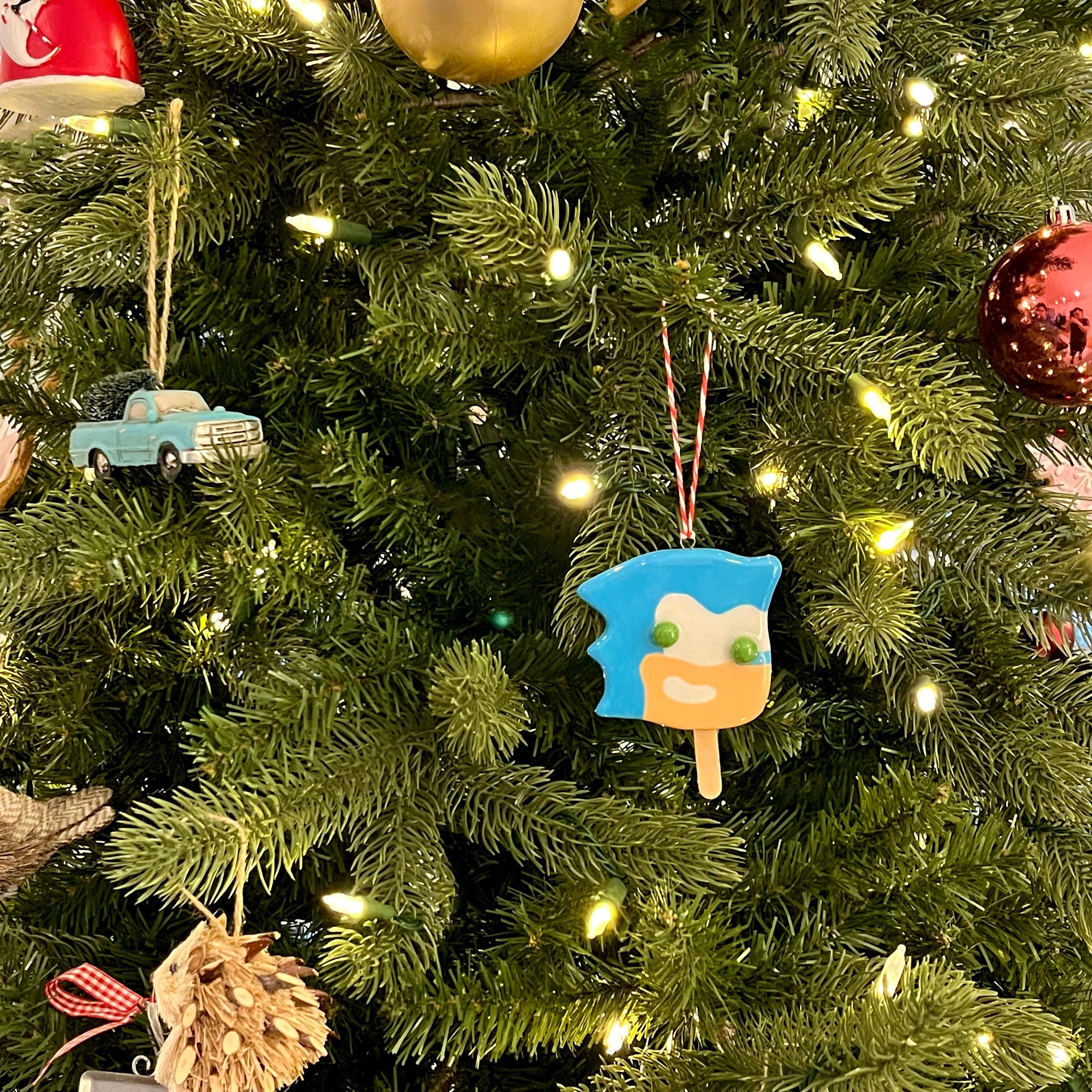 Hedgehog Popsicle Ornament
