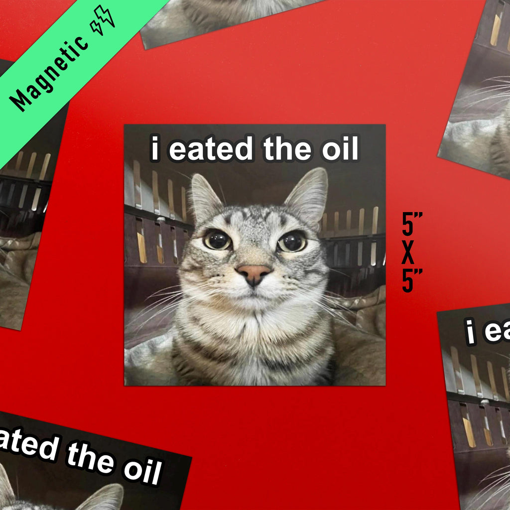 "i eated the oil" Car Bumper Magnet