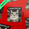 "i eated the oil" Car Bumper Magnet