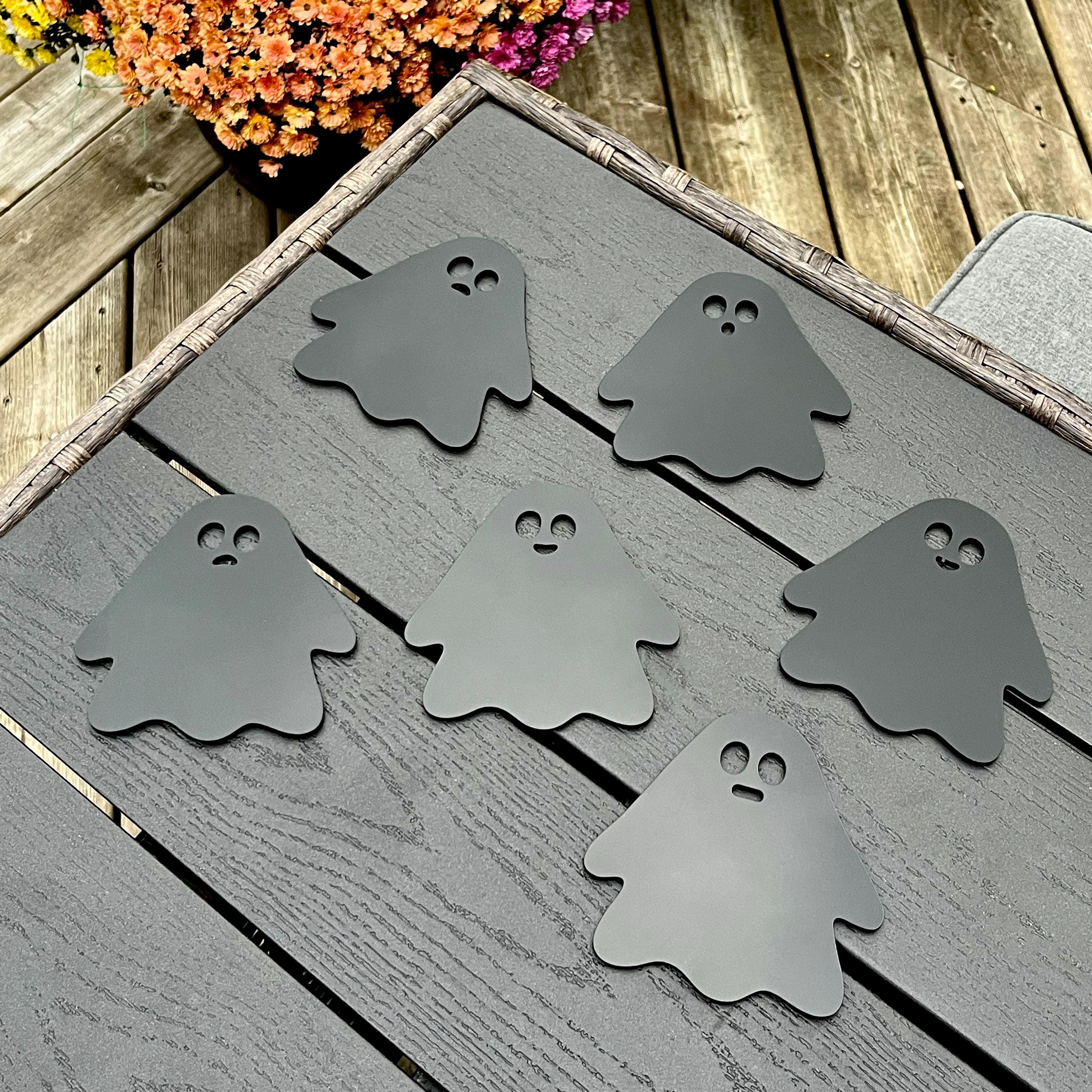 Spooky Ghost Acrylic Coaster Set