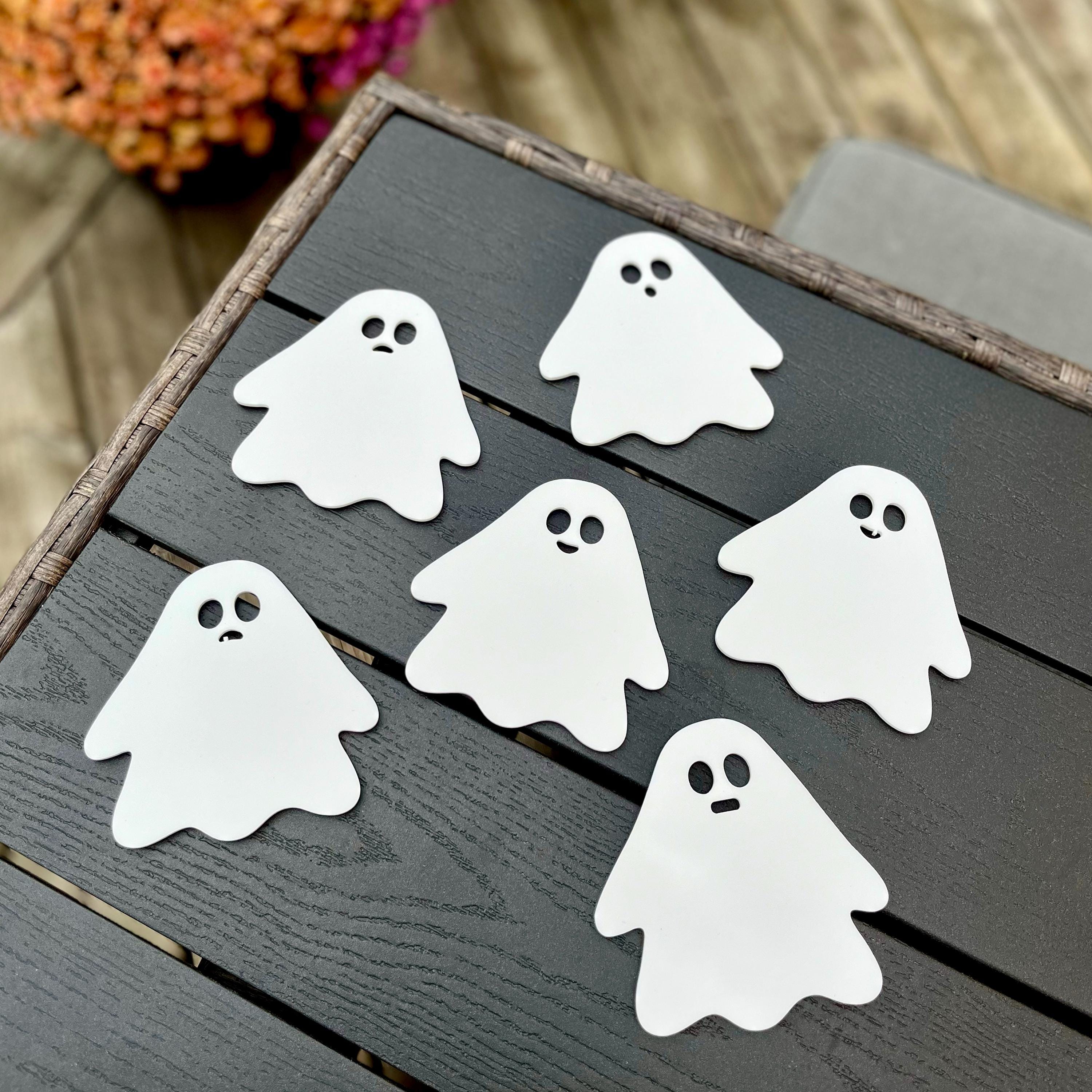 Spooky Ghost Acrylic Coaster Set