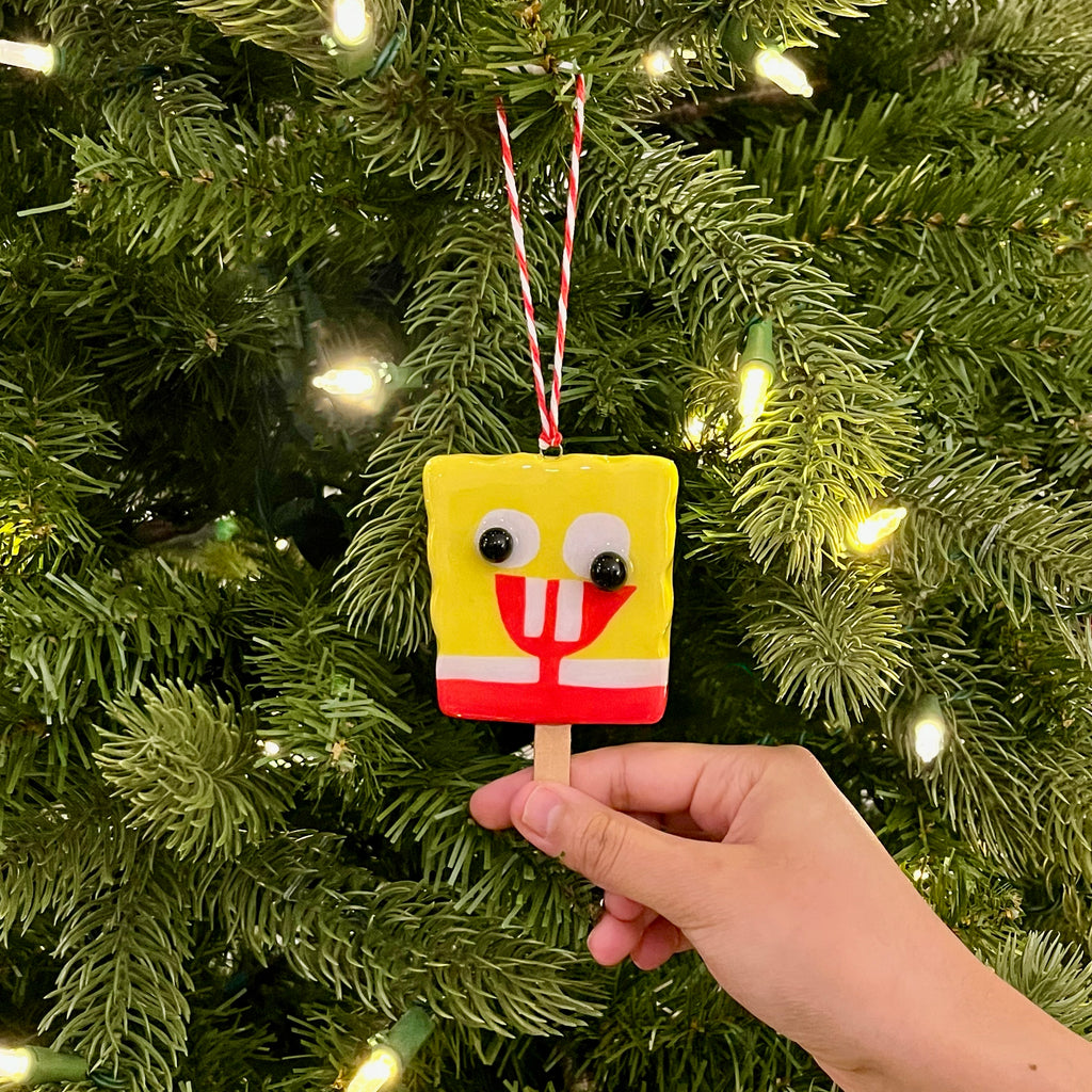 Sponge Guy Popsicle Ornament