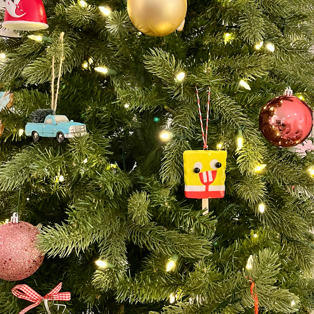 Sponge Guy Popsicle Ornament