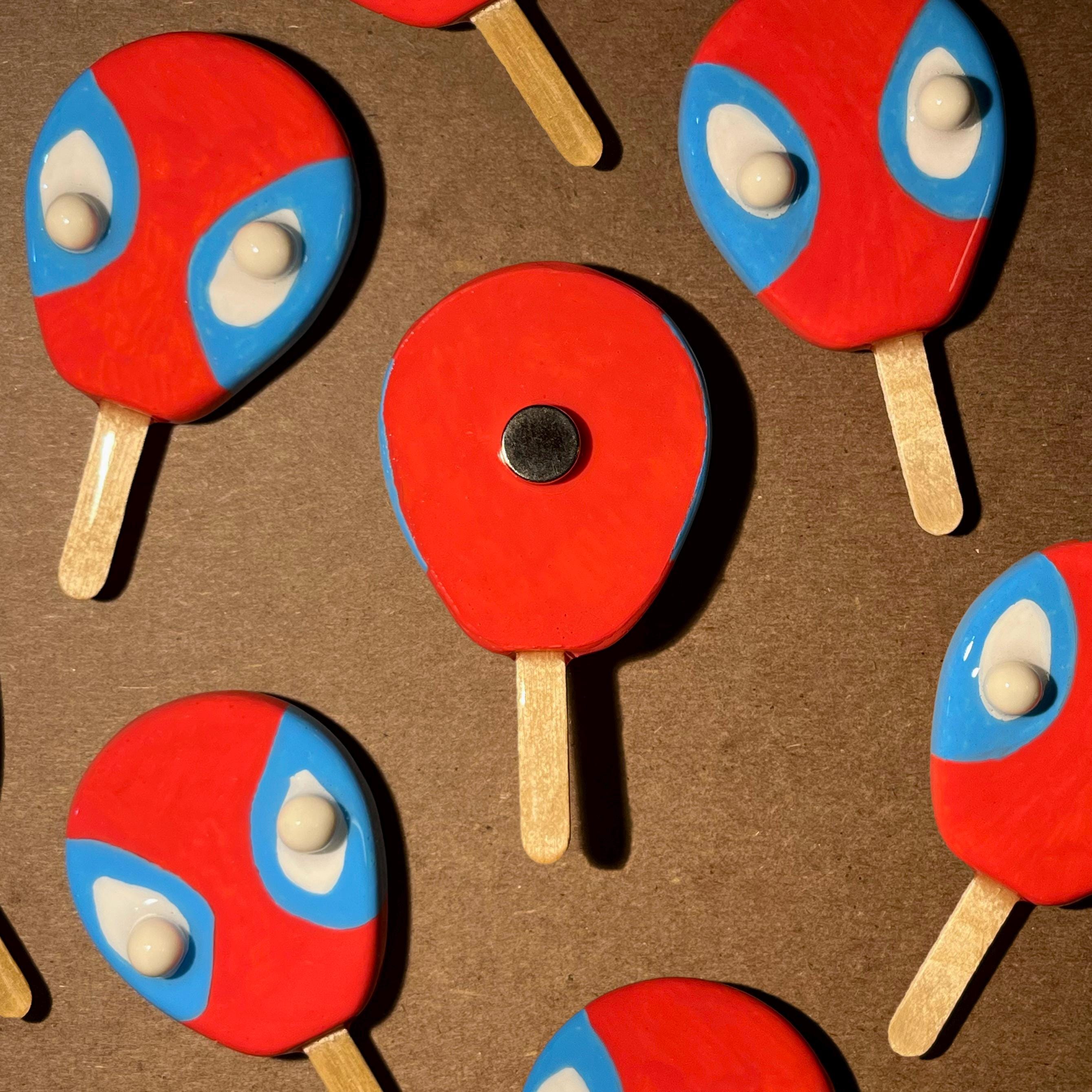 Spider Hero Popsicle Magnet