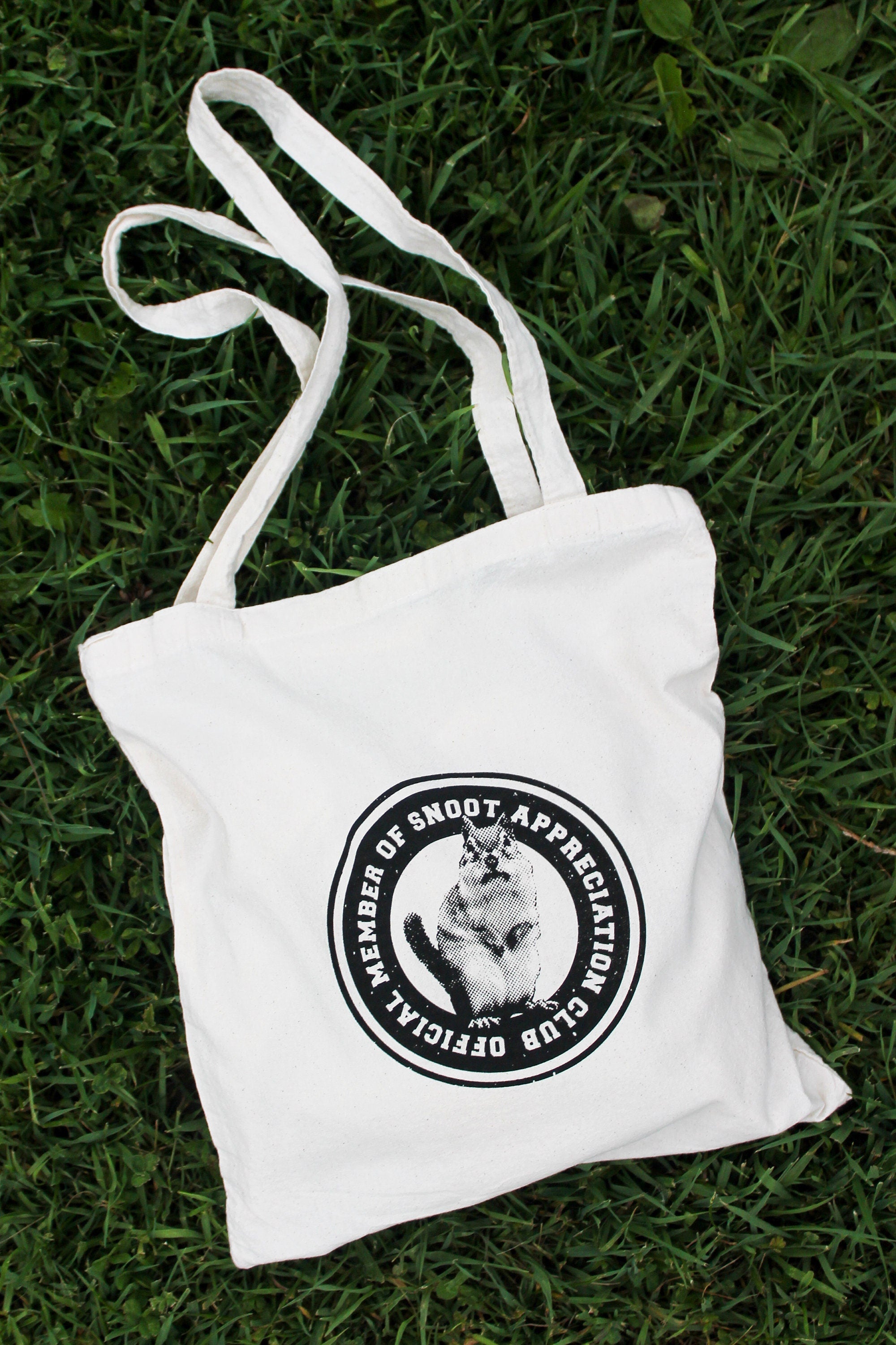 "Snoot Appreciation Club" Screen Printed Tote Bag
