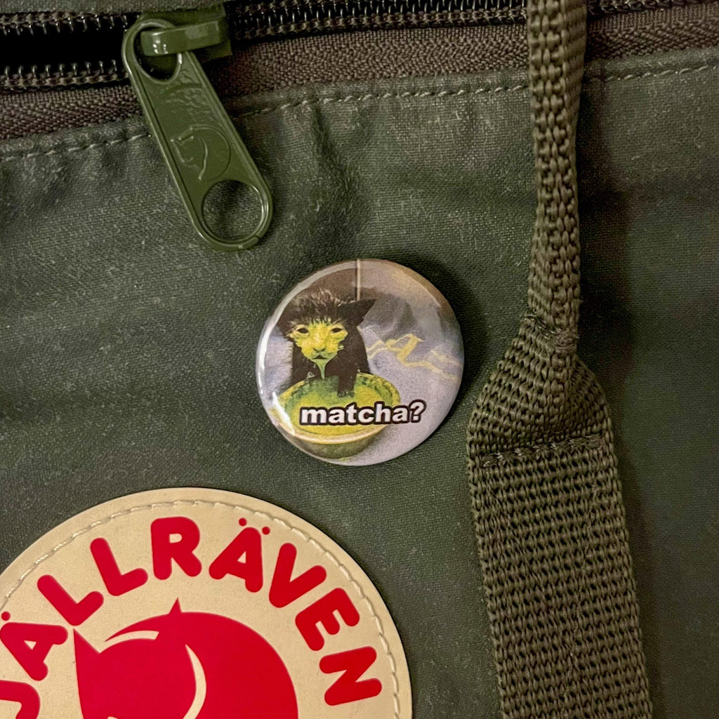 "Matcha?" Cat Meme 1.25" Pinback Button