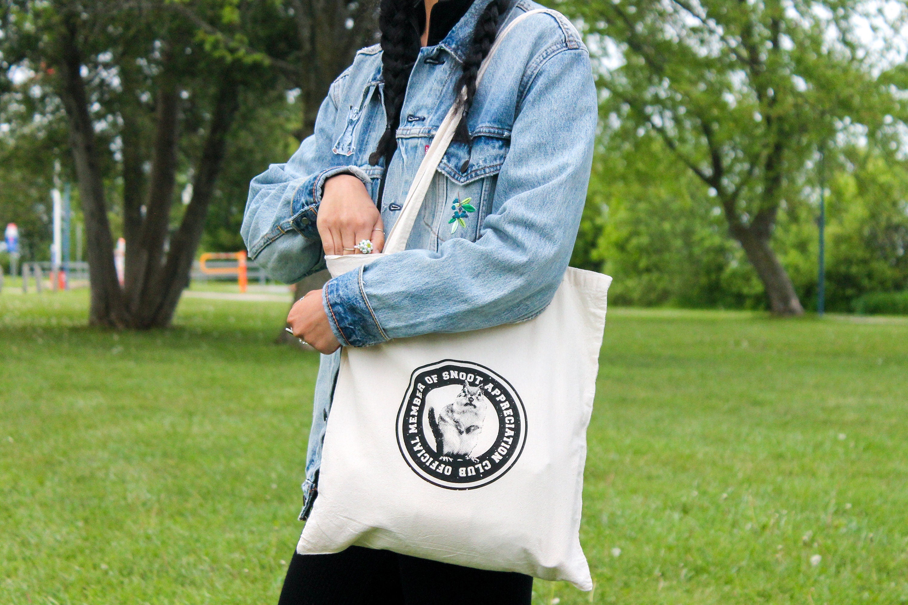 "Snoot Appreciation Club" Screen Printed Tote Bag