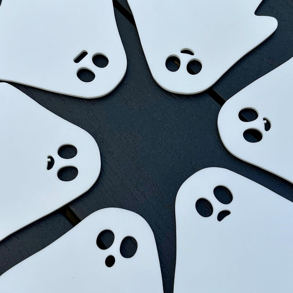 Spooky Ghost Acrylic Coaster Set