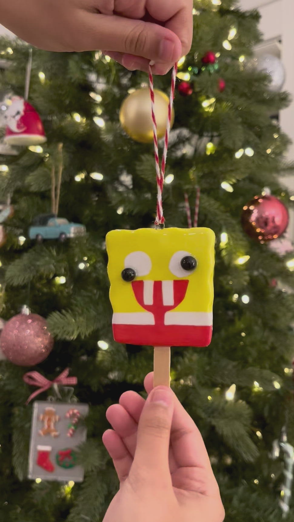 Sponge Guy Popsicle Ornament